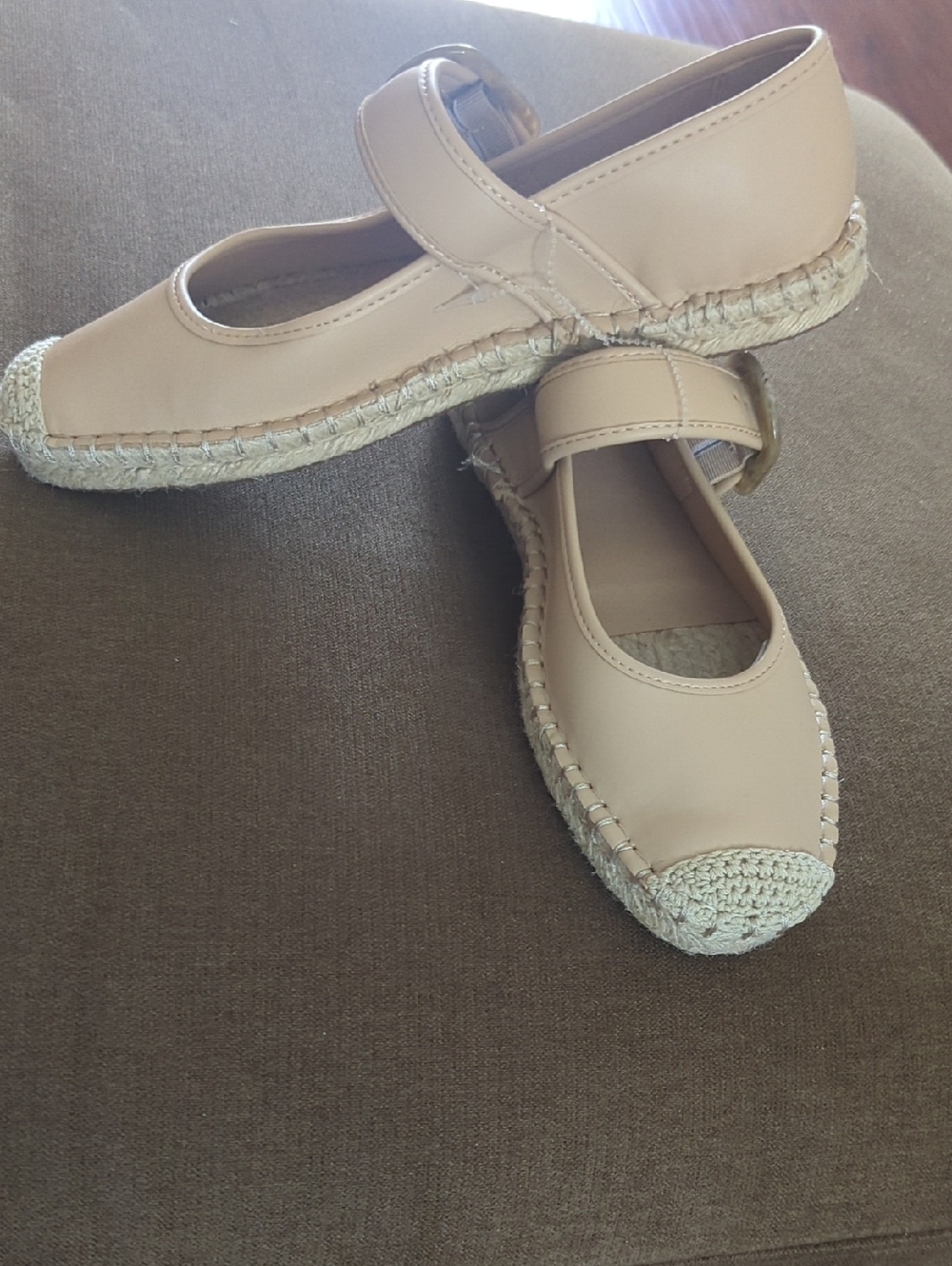 FRYE AND CO. Mary Jane Espadrille Flats in Beige